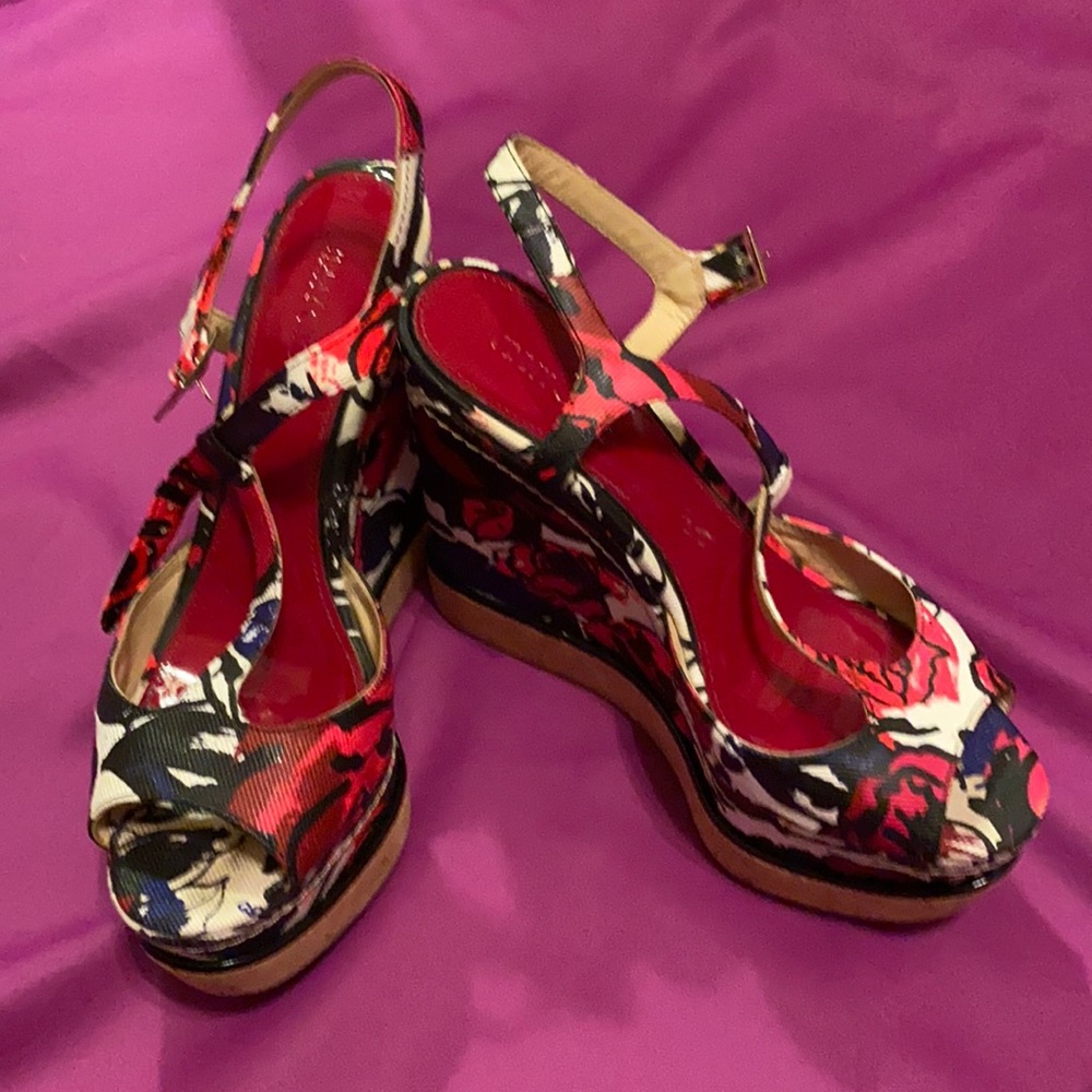 Barely worn Jimmy Choo floral heels